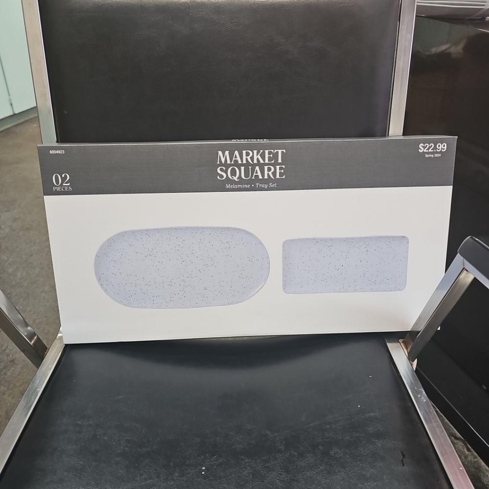 NIB Market Square Melamine Tray Set Confetti Sprinkles The Spring Shop